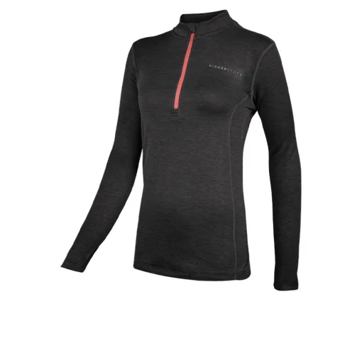 Higher State L/S 1/4 Zip Micro Grid Women's Top